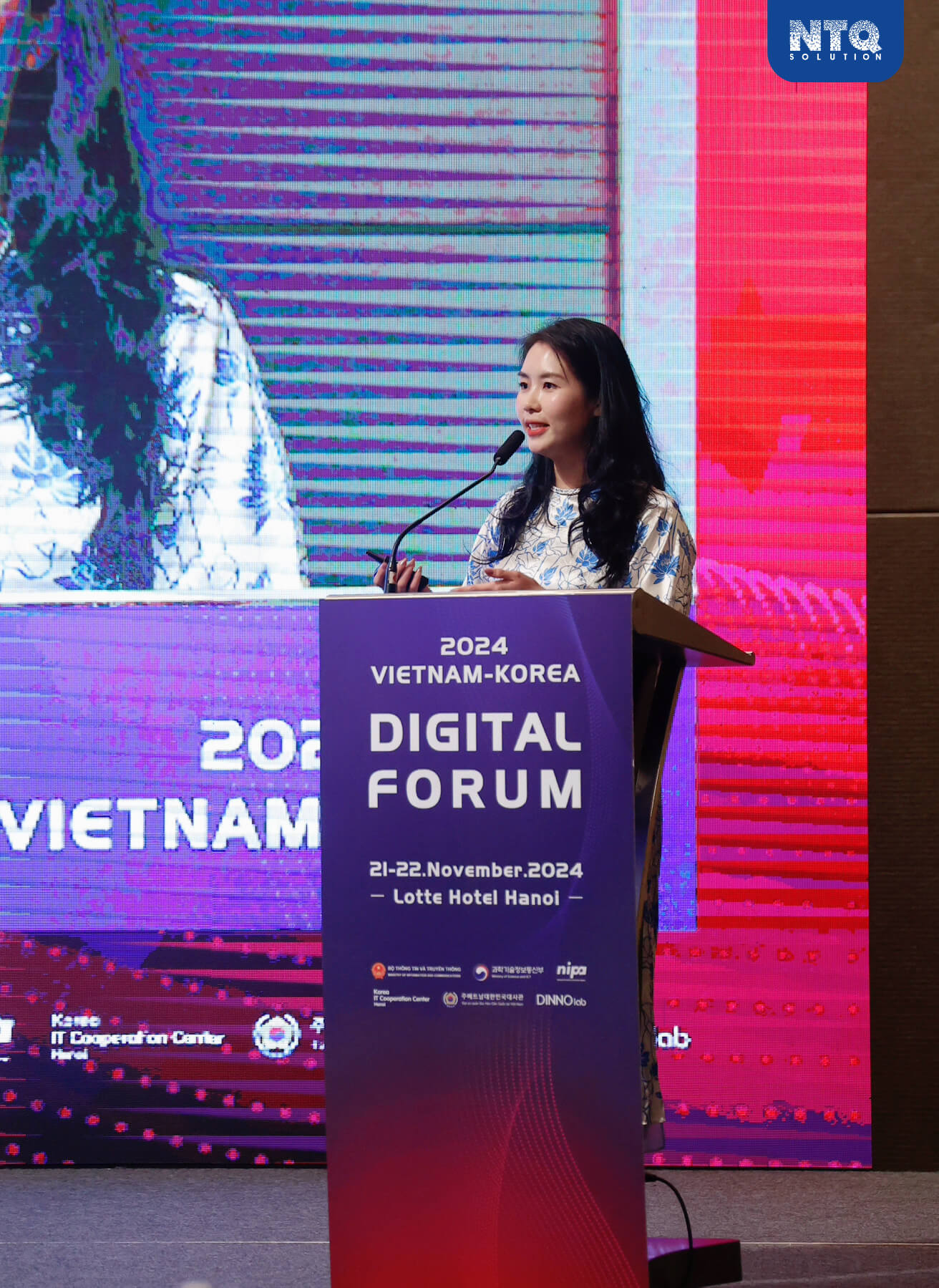 NTQ Solution's Brand Manager - Ms. Trang Nguyen - Delivered Speech At The Event 